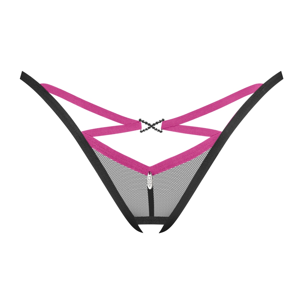 Obsessive - Novenes Crotchless String - Zwart